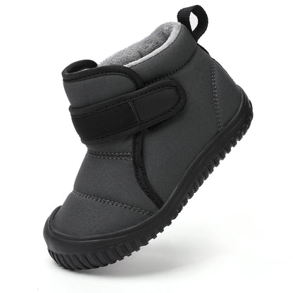 Kids Girls Soft-Sole Ankle Length Warm Fur Snow Boots childrensterritory