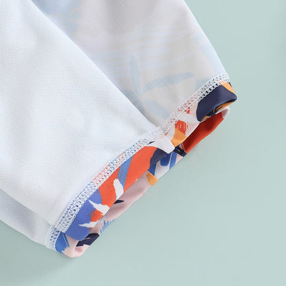Kids Boys Coconut Tree Print Summer Beach Shorts childrensterritory