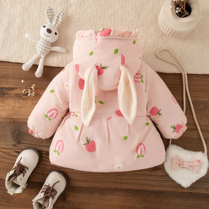 Girls Cartoon Design Winter Warm Jackets