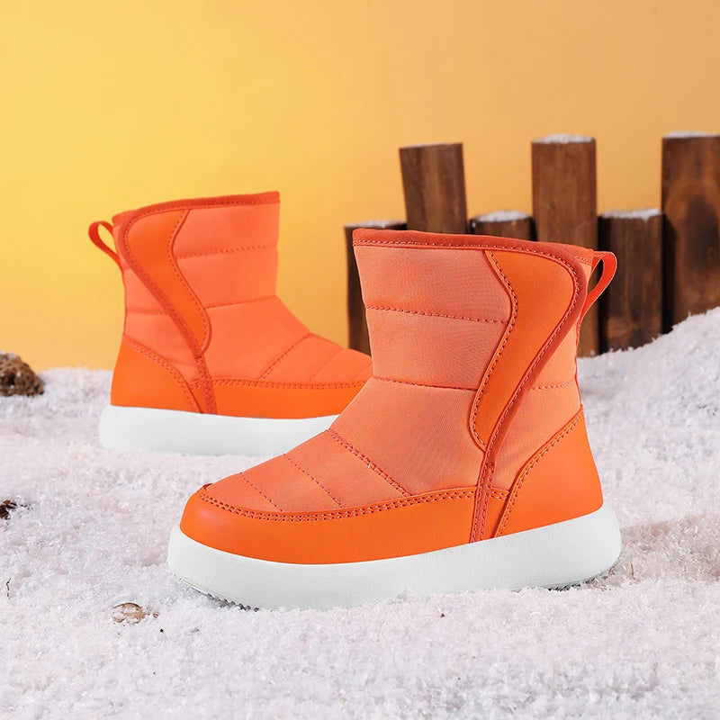 Kids Multicolor High Top Waterproof Warm Snow Boots childrensterritory