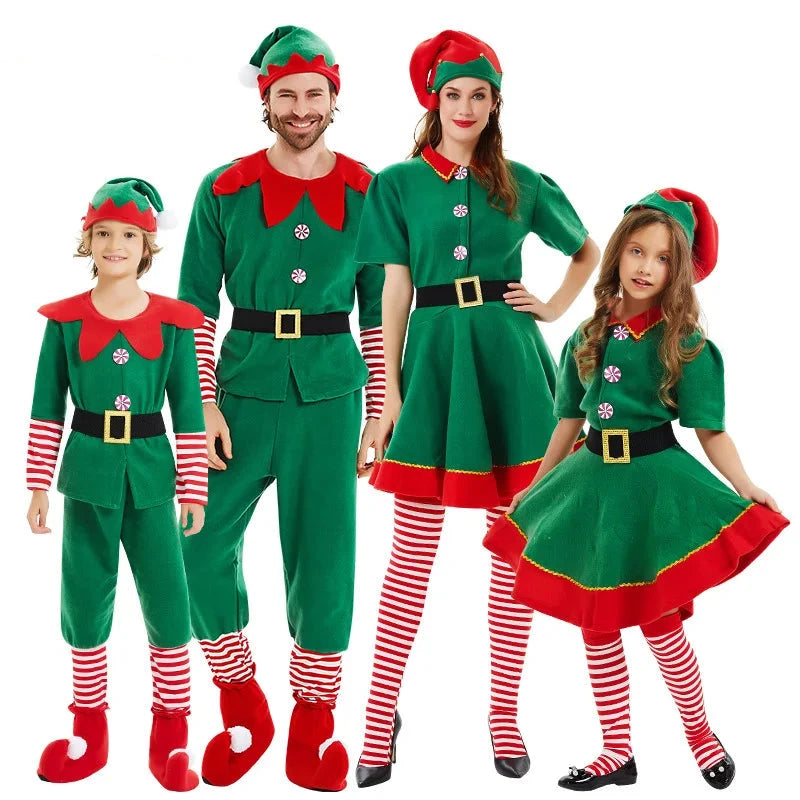 Designer Family Matching Christmas Elf Costumes childrensterritory