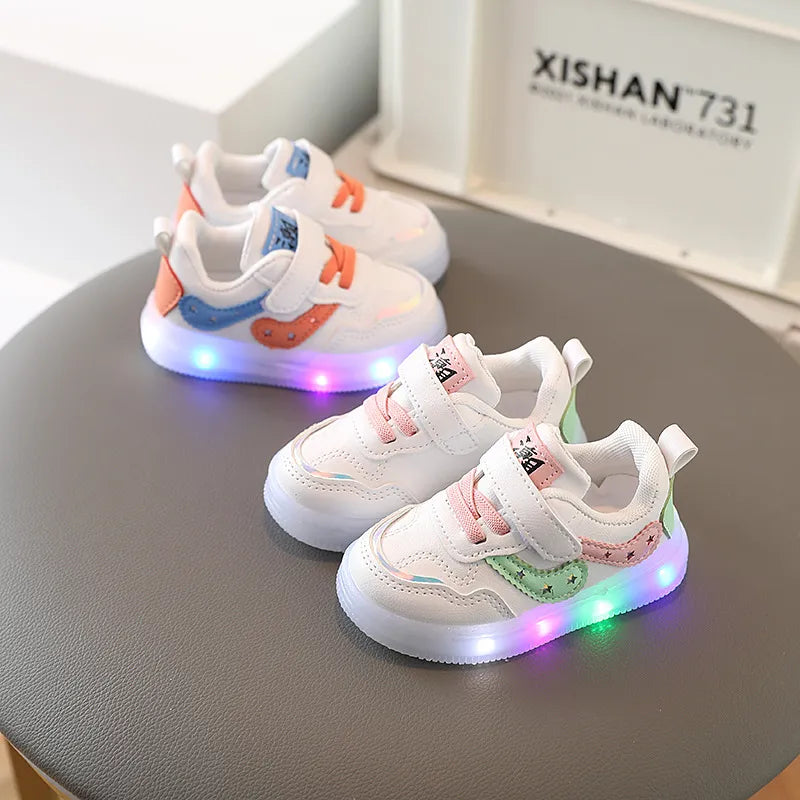 Kids Soft Soled Breathable Casual Led Sneakers childrensterritory