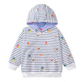 Girls Striped Cotton Hoodies for Autumn Spring childrensterritory