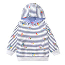 Girls Striped Cotton Hoodies for Autumn Spring childrensterritory