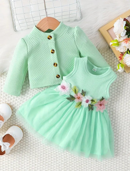 Baby Girl 2pc Birthday Party Dresses Set