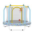 55'' Easy Assembly Kids Trampoline with Basketball Hoop childrensterritory