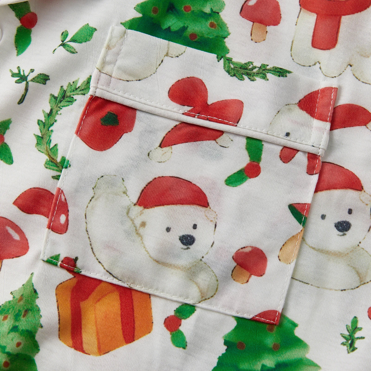 Colorful Christmas Print Long Sleeve Pajamas Sets for Family