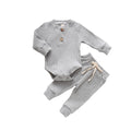 Ribbed Stripe Soft Cotton Romper Pants for Baby childrensterritory