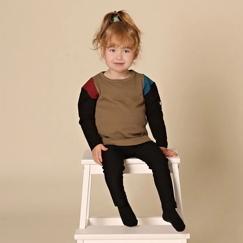 Family Matching Winter T-shirt and Long Dress Set childrensterritory