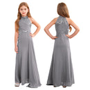 Kids Girls Sequins Pleat Overlay Pageant Evening Gowns childrensterritory