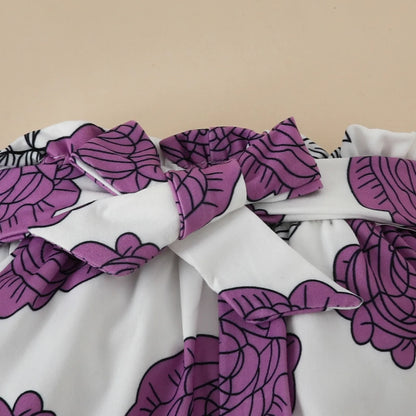 Baby Girl Soft 3Pcs Letter &amp; Floral Print Summer Outfit