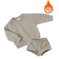 Kids Boys Girls Loose Sweatshirt with Elastic Joggers Shorts Set childrensterritory