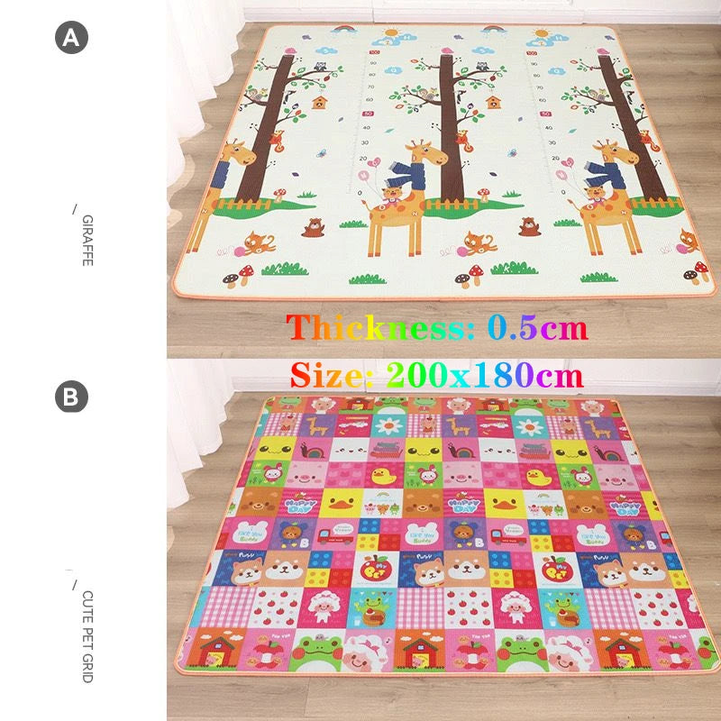 Fold-able Cartoon Play Mat/Rug for Baby Room