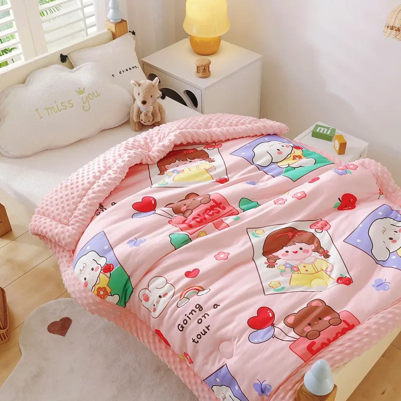 Soft Breathable Warm Baby Thick Quilted Blanket