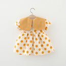 Baby Girl Polka Dot Print Summer Dress with Bow