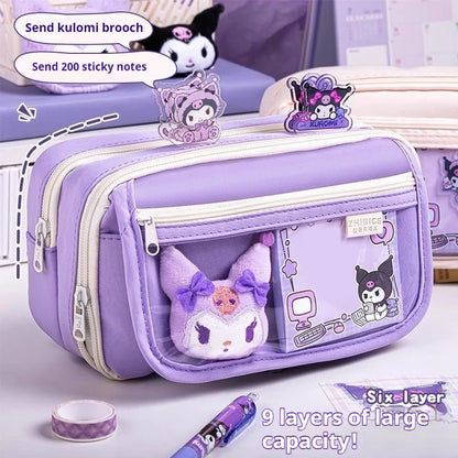Large Capacity Kawaii Pencil Case For School Girls