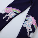 Sequin Cartoon Unicorn Rainbow Design Girls Leggings childrensterritory