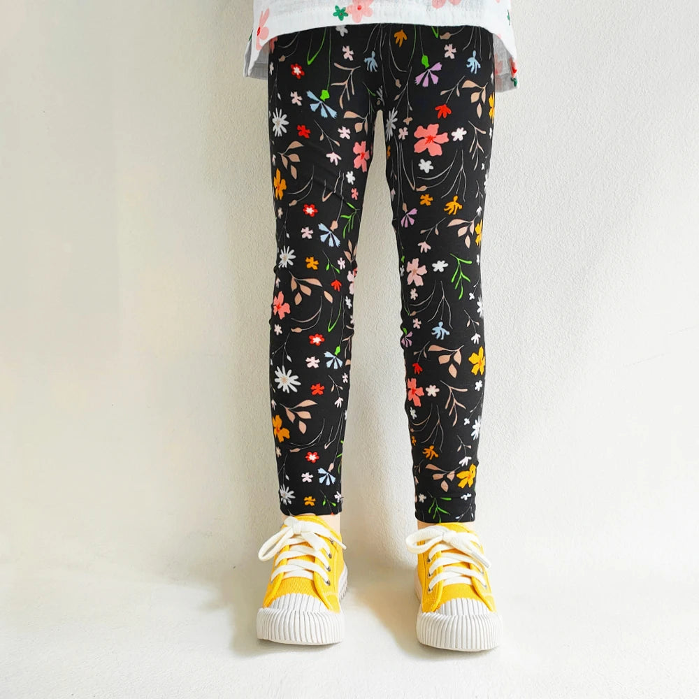 Kids Girl Floral Print Slim Fit Leggings/Trousers childrensterritory