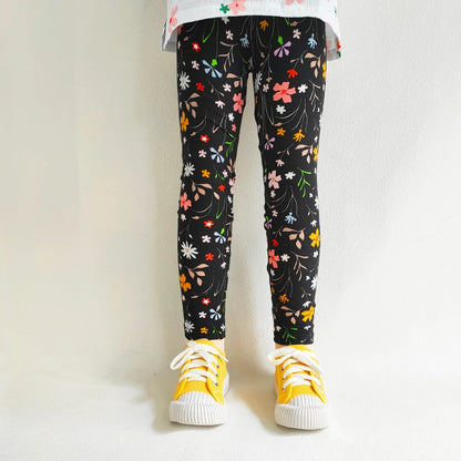 Kids Girl Floral Print Slim Fit Leggings/Trousers childrensterritory