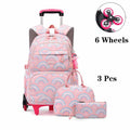 Waterproof Printed School Bags Set with or without Wheels for Kids