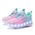 Kids Luminous Roller Skate Shoes with Two Wheels childrensterritory