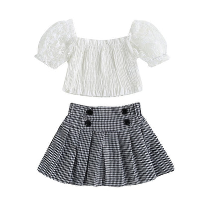Kids Girl 2 Piece Floral Print Summer Fashion Outfits childrensterritory