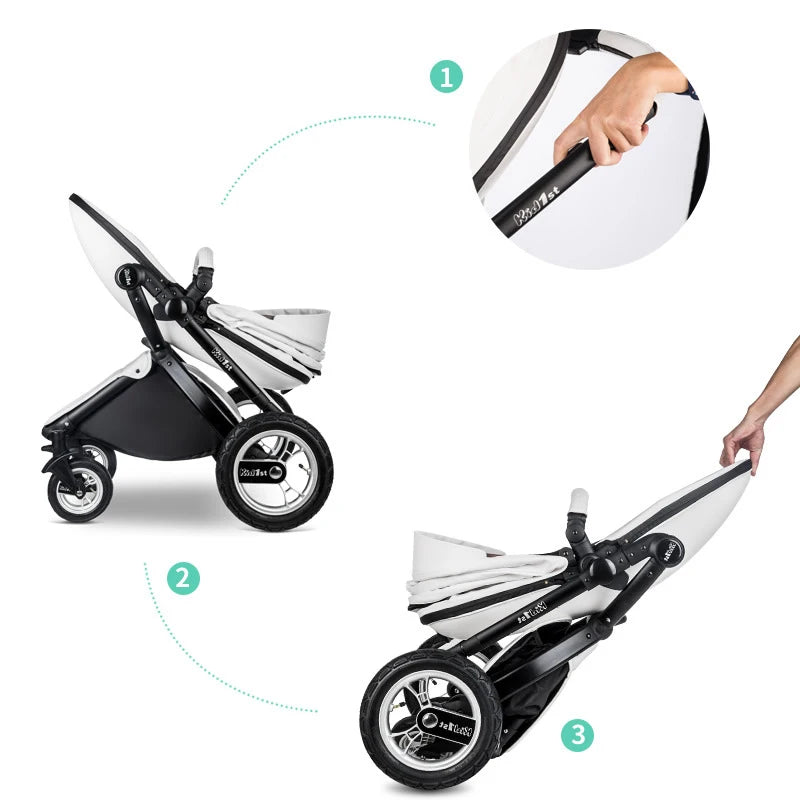 Portable High Landscape Luxury Baby Stroller Travel Pram childrensterritory
