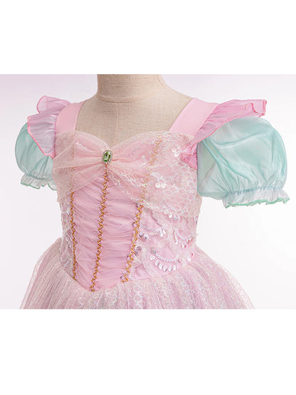 Half-Sleeves Sequined Design Party Outfits For Girls childrensterritory
