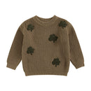 Toddler Clover Embroidery Adorable Pullover Tops childrensterritory