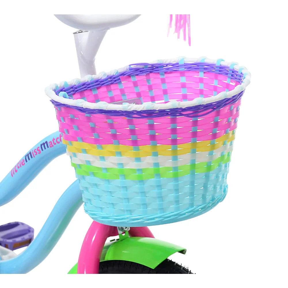 16" Blue and Green Bicycle For Kids with Basket childrensterritory