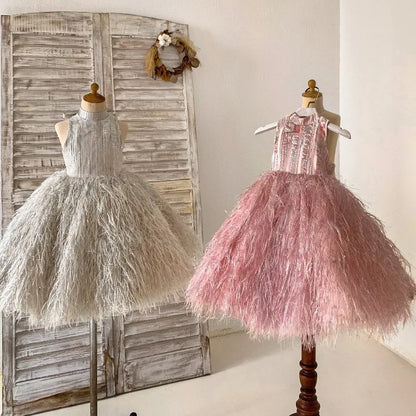 Kids Girls Luxury Puffy Princess Dress for Birthday