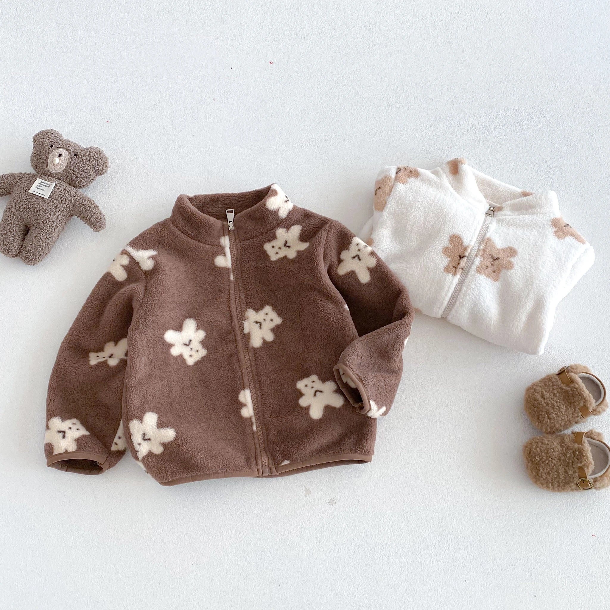 Kids' Cartoon Print Long Sleeves Warm Jacket