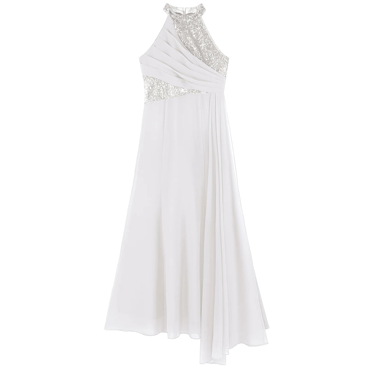Kids Girls Sequins Pleat Overlay Pageant Evening Gowns childrensterritory