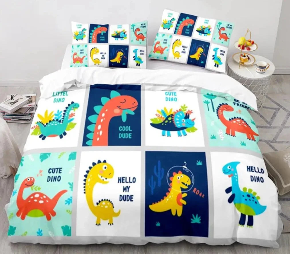 3D Cartoon Animal Print Microfiber Kids Bedding Sets childrensterritory