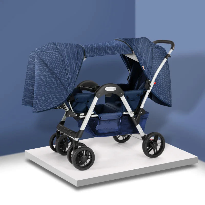 Removable and Washable Twin Umbrella Baby Stroller