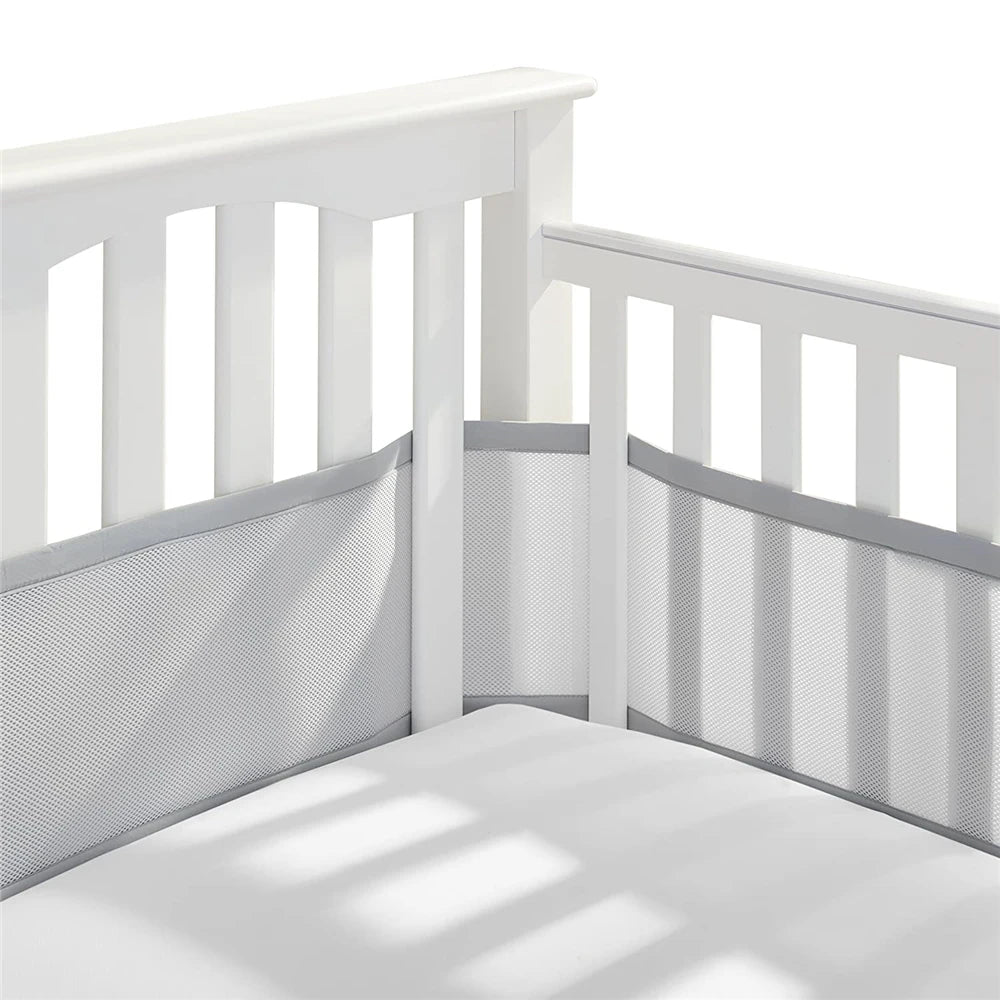 2pcs Breathable Baby Bed Bumper Cot Protector