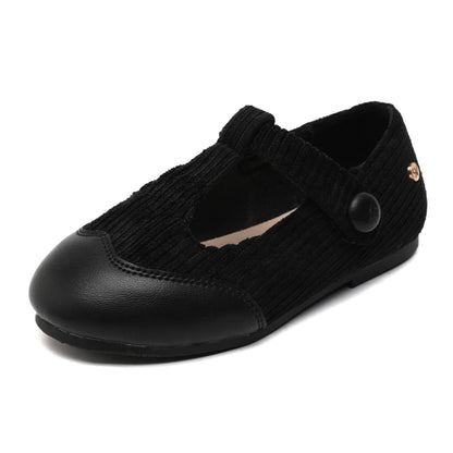 Little Boys and Girls Slip On Black Leather Shoes childrensterritory