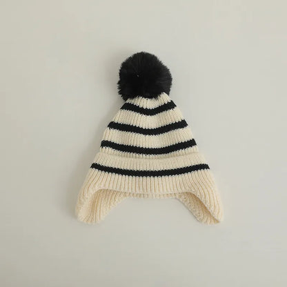 Cartoon Bear Ear Protection Knitted Hat for Toddler Boys Girls childrensterritory