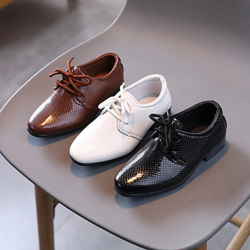 Kids Boys Lace-up Leather Formal Uniform Shoes childrensterritory