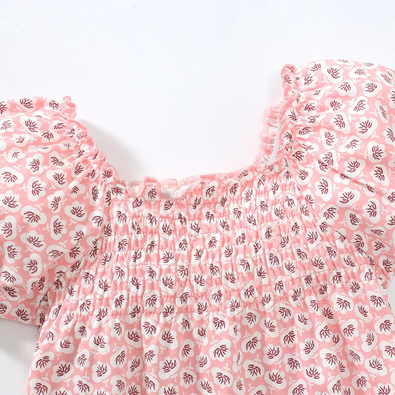 Little Girls Puff Sleeve, Printed Cotton Top childrensterritory