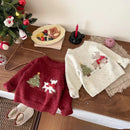 Kids' Long-Sleeved Christmas Print Winter Sweater