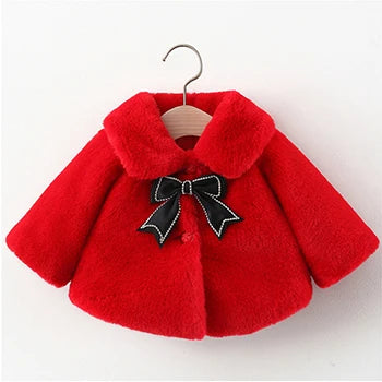 Baby Girls' Long Sleeves Collar Design Warm Jacket