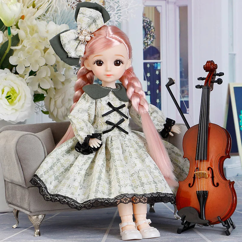 1/6 3D Eyes Girl Doll and Clothes with Multiple Removable Joints childrensterritory
