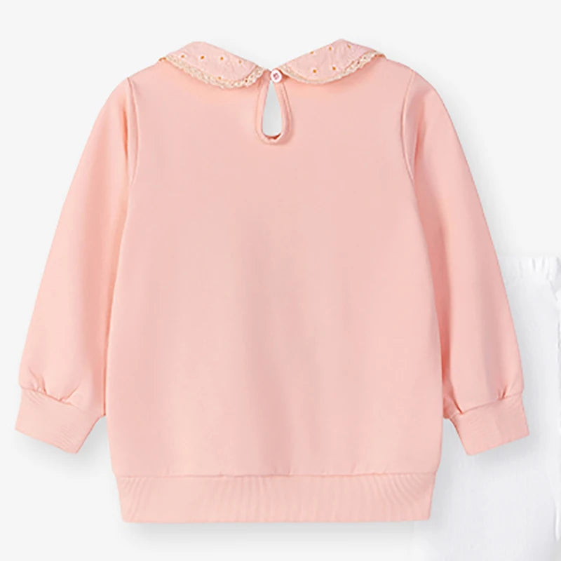 Mouse Ballet Appliques Design Little Girls Sweatshirt