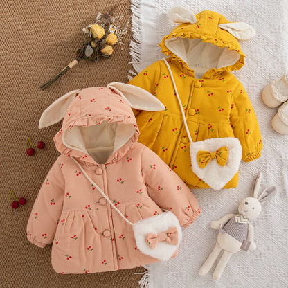 Girls Cartoon Design Winter Warm Jackets