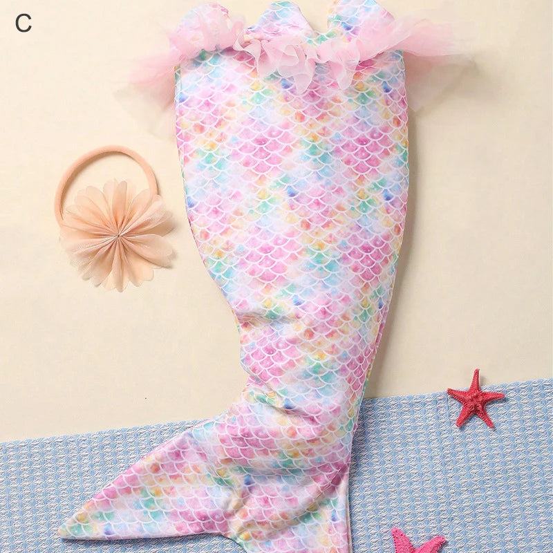Mermaid Style Newborn Baby Girl Photography Costumes childrensterritory