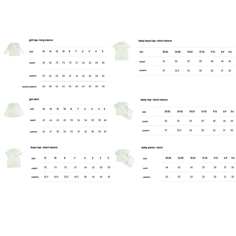 Floral Embroidery 2-piece Family Clothing Sets