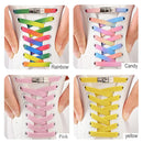 Kids 8mm Elastic Laces Press Lock Shoelaces for Shoes childrensterritory