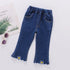 Kids Girls Heart Pattern Casual Style Jeans childrensterritory