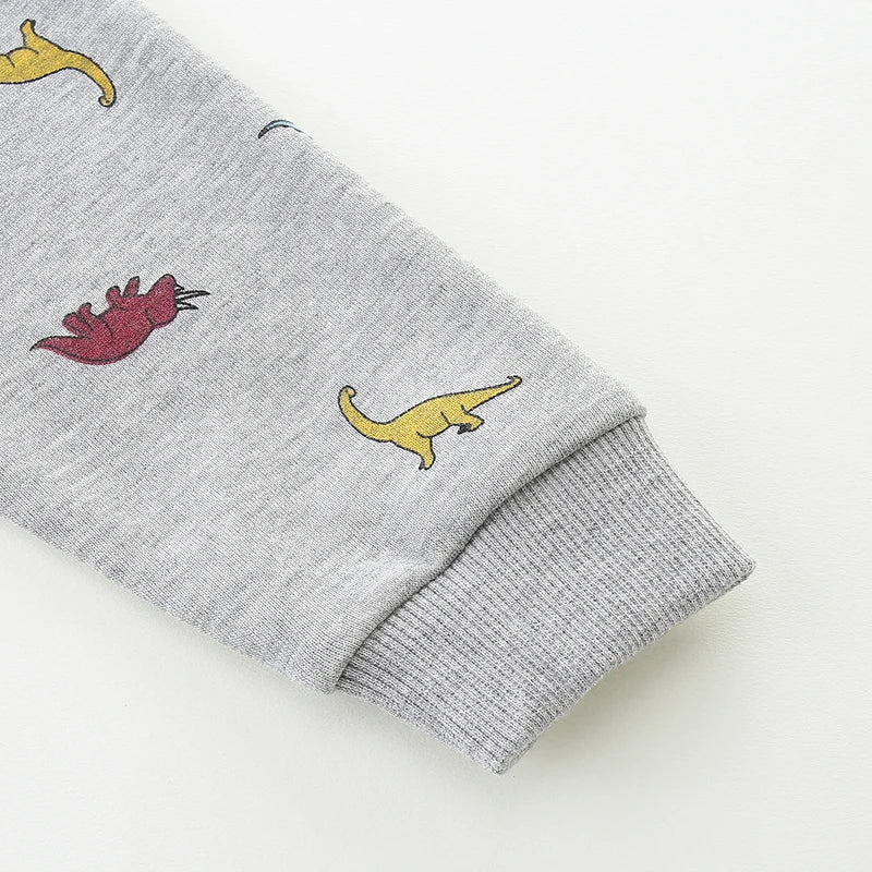 Cartoon Animals Print Cotton Sweatshirts For Boys